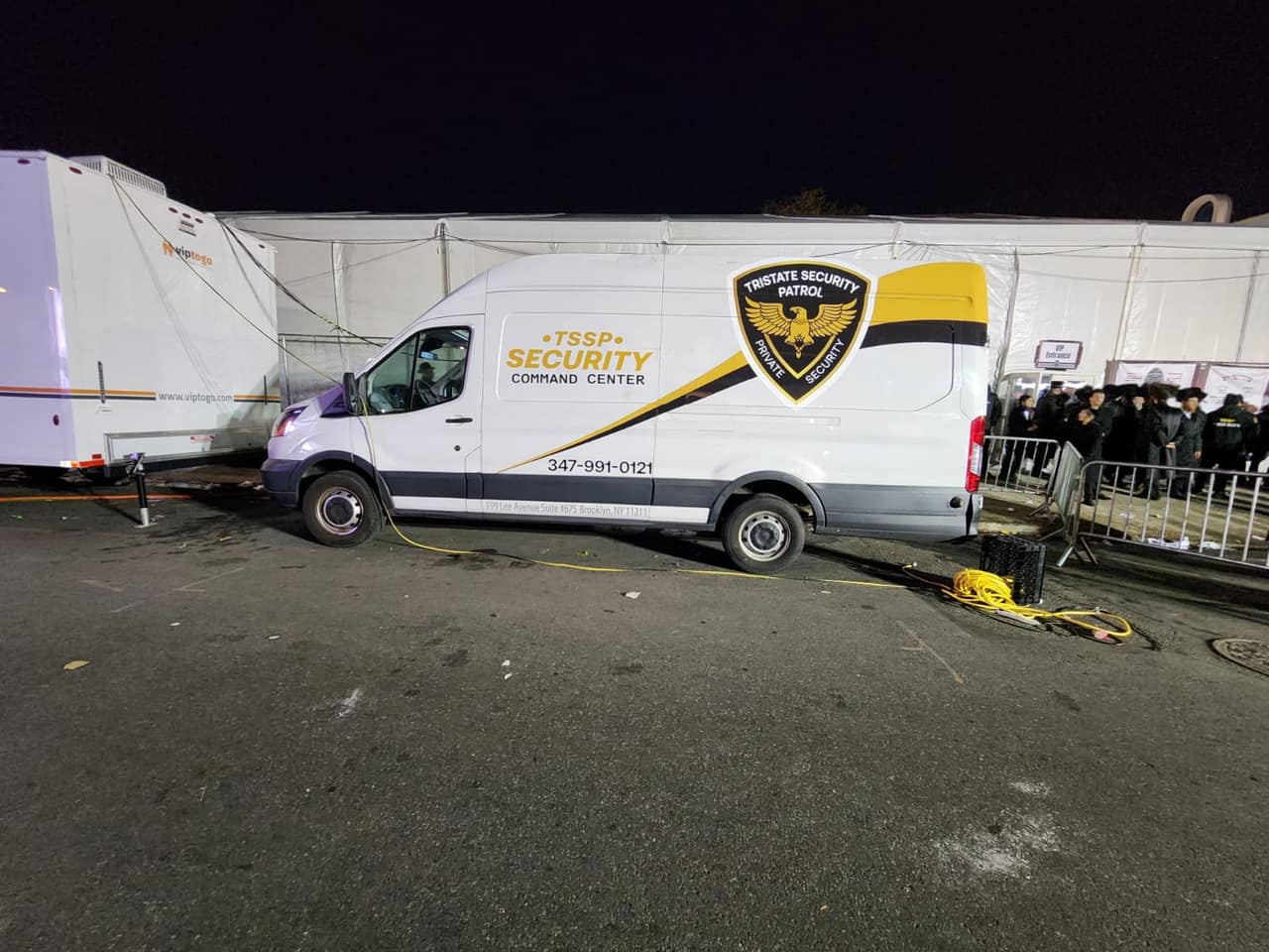 Tristate mobile command vehicle used for GPS-verified patrol dispatch